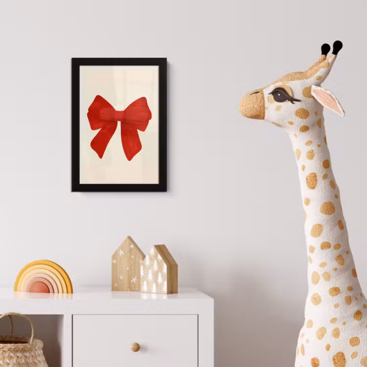 Poster met lijst - Strik - Symmetrisch - Rood - Lint — 5