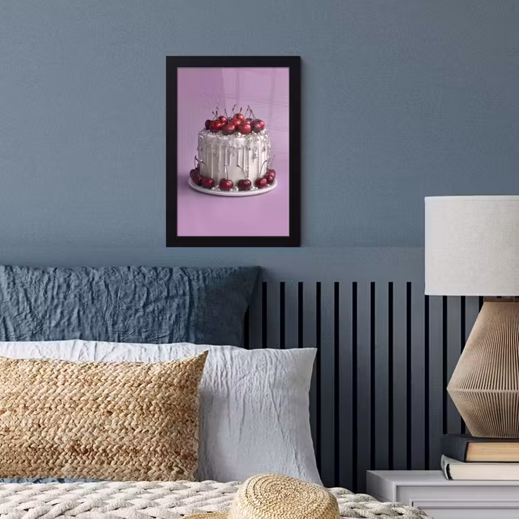 Poster met lijst - Taart - Kersen - Juwelen - Rood — 4