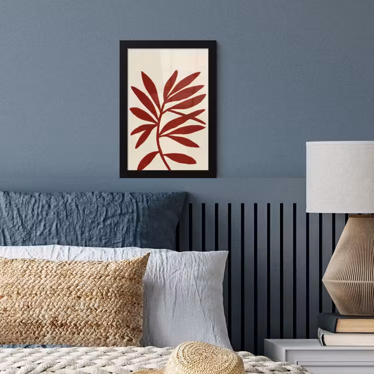 Poster met lijst - Tak - Bladeren - Rood — 4