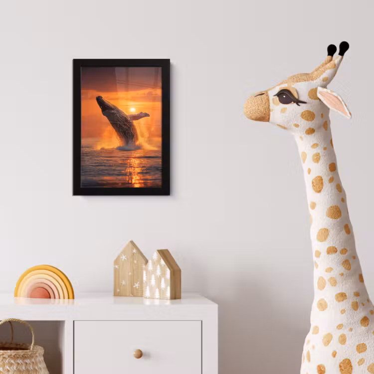Poster met lijst - Walvis - Zon - Zee — 5