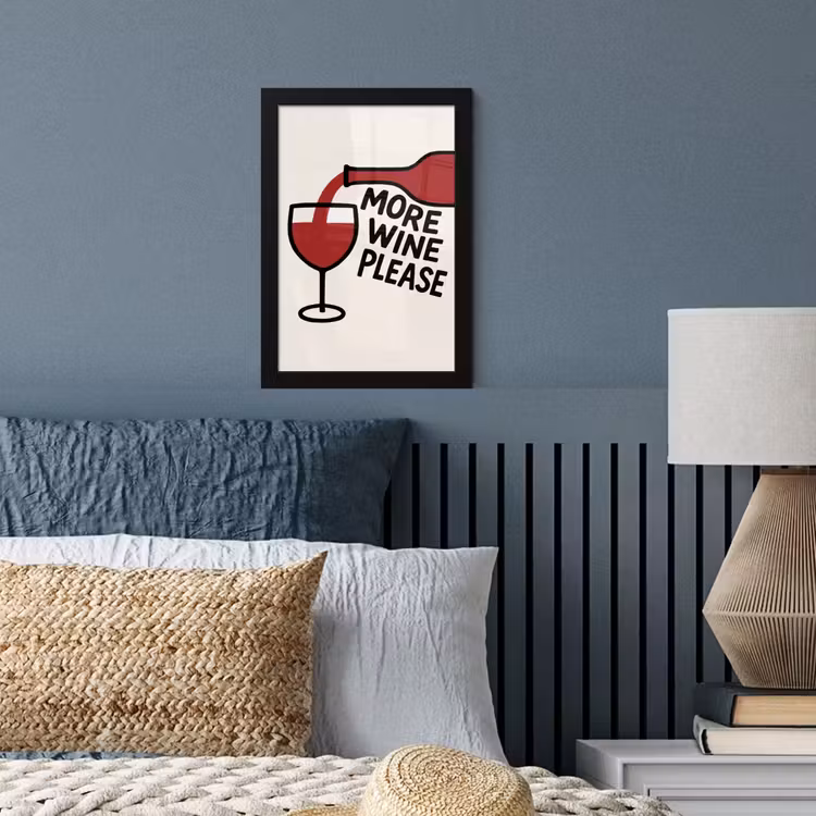 Poster met lijst - Wijnfles - Quote - Rood - Glas — 4