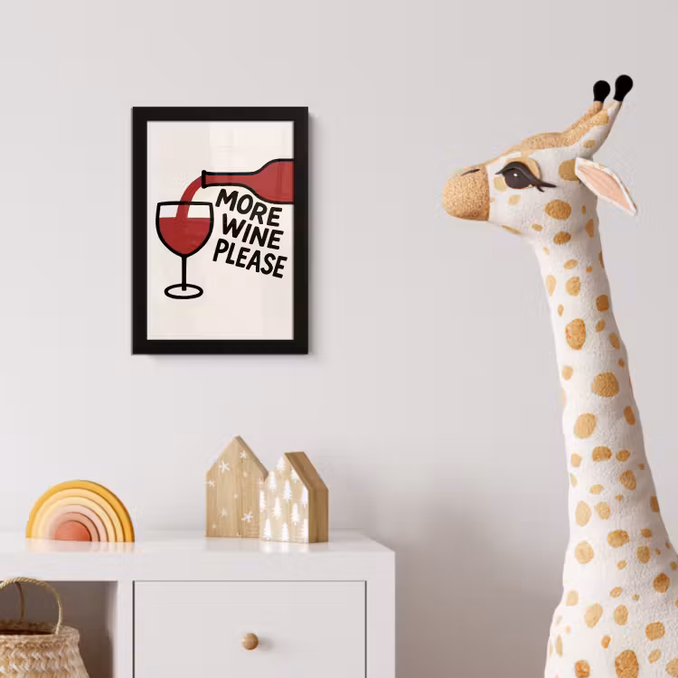Poster met lijst - Wijnfles - Quote - Rood - Glas — 5