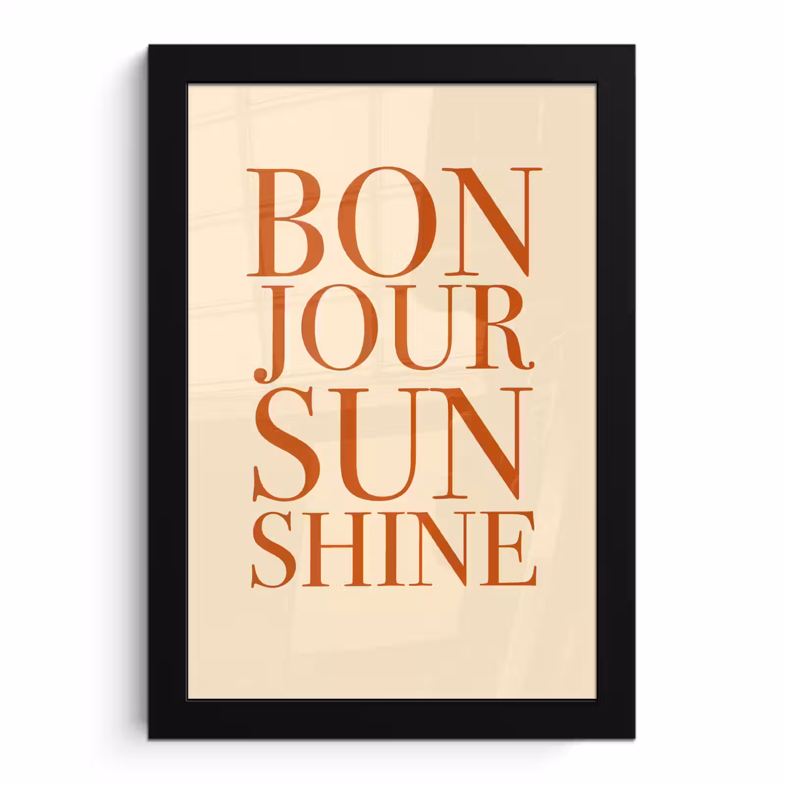 Poster met lijst - Oranje - Quote - Sun — 1