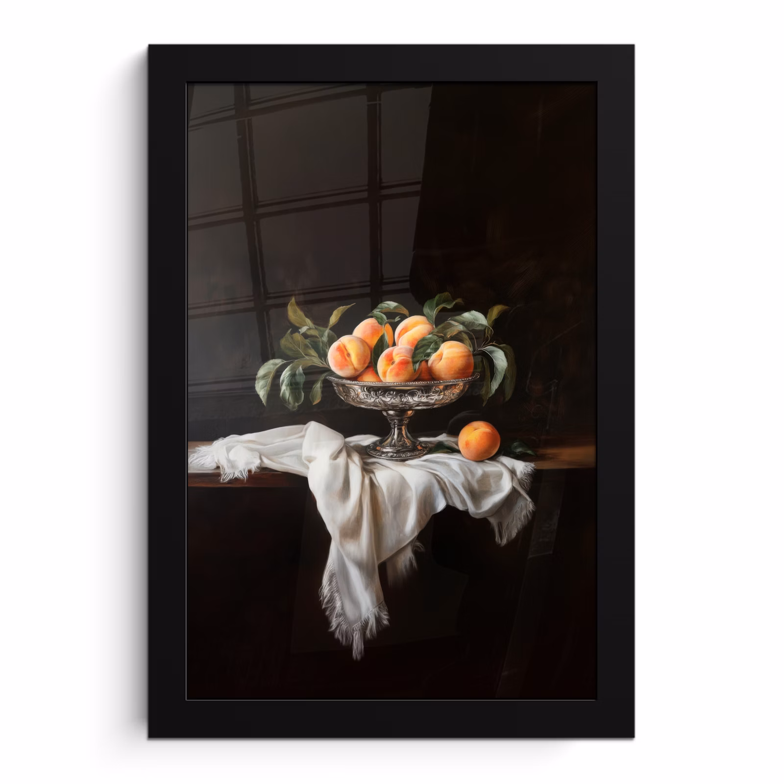 Poster met lijst - Stilleven - Perziken - Vintage — 1