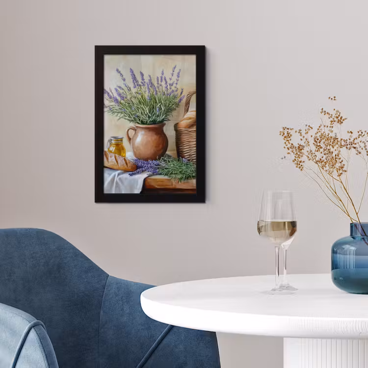Poster met lijst - Lavendel - Brood - Stilleven — 2