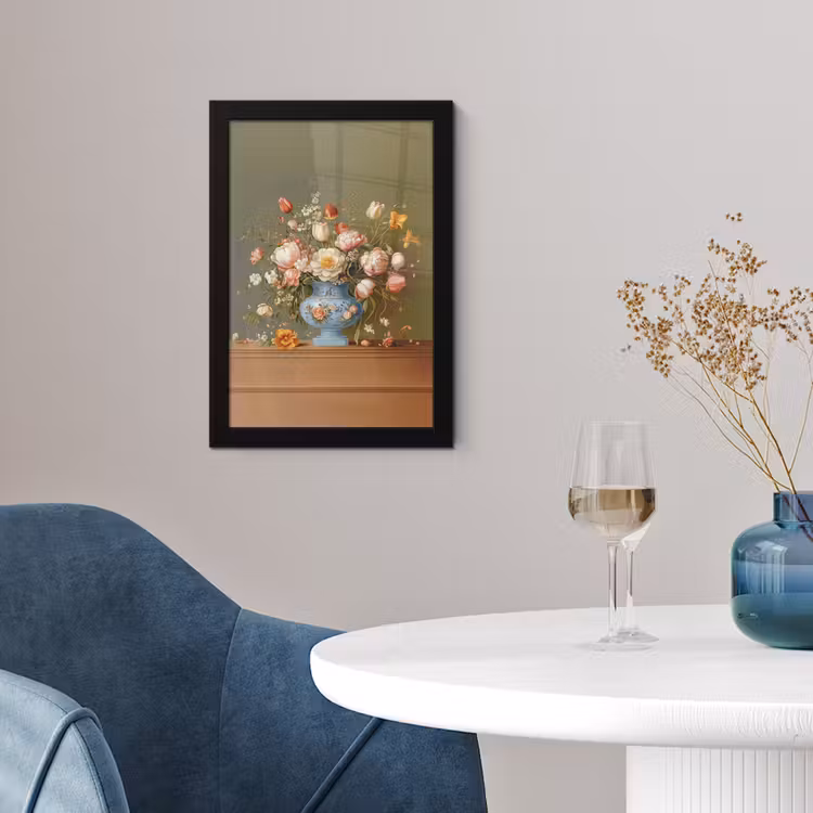 Poster met lijst - Neutral - Bloemen - Boeket - Vaas — 2