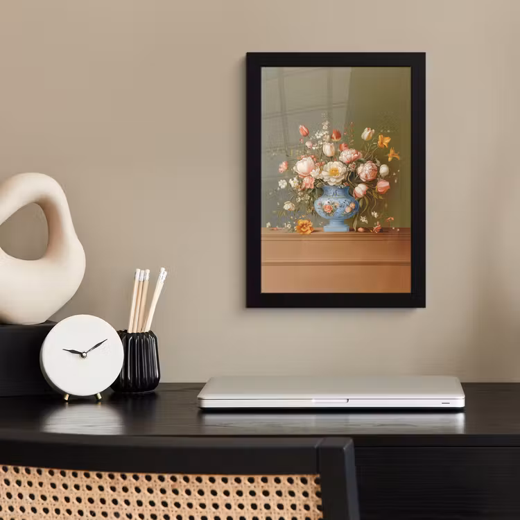 Poster met lijst - Neutral - Bloemen - Boeket - Vaas — 3