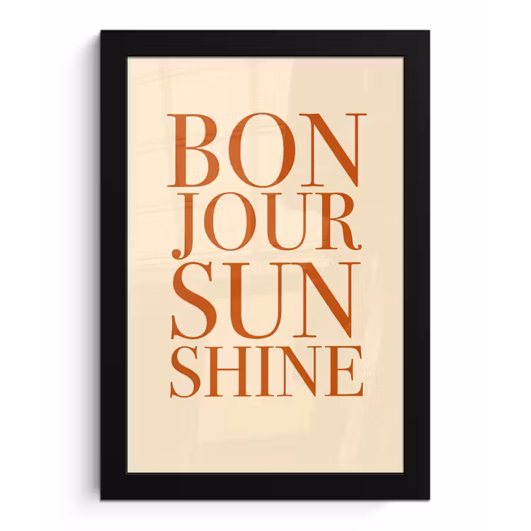 Poster met lijst - Oranje - Quote - Sun — 1
