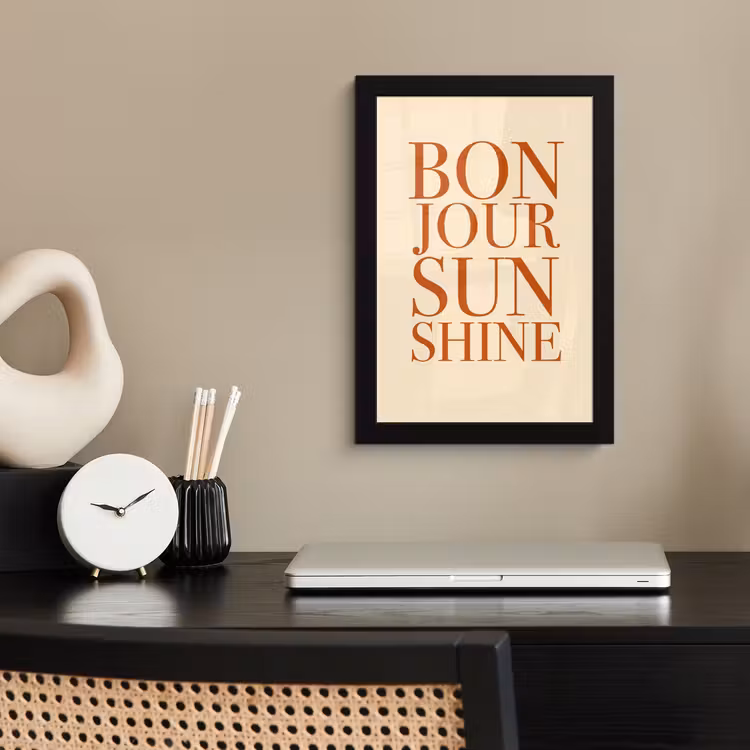 Poster met lijst - Oranje - Quote - Sun — 3