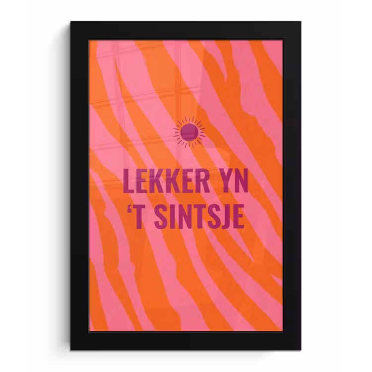 Poster met lijst - Quote - Zomer - Roze — 1