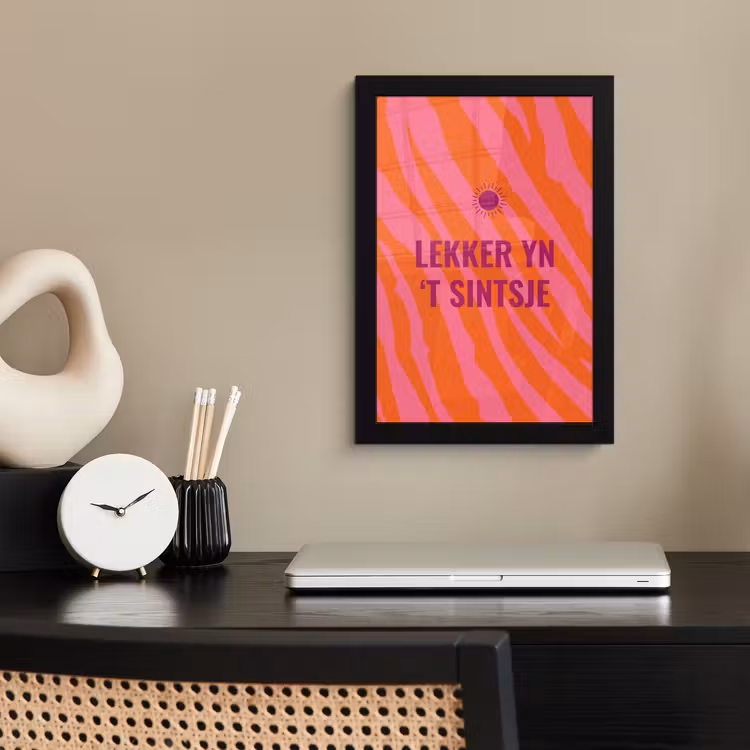 Poster met lijst - Quote - Zomer - Roze — 3