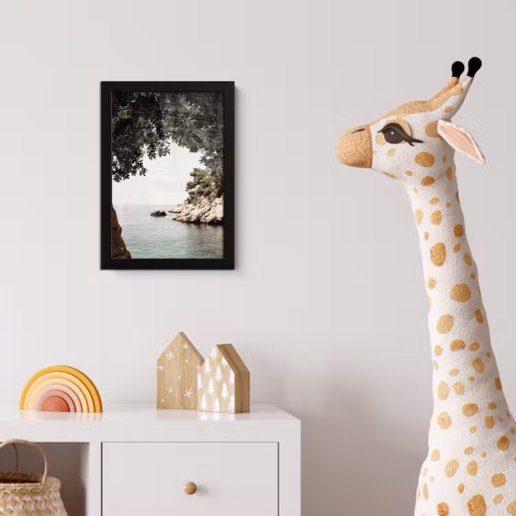 Poster met lijst - Rotsen - Zee - Boom - Groen — 5