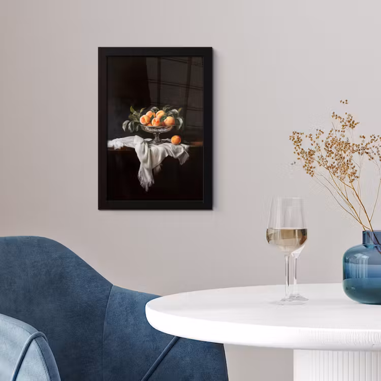 Poster met lijst - Stilleven - Perziken - Vintage — 2