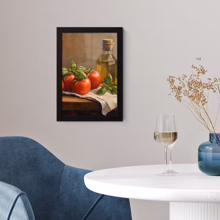 Poster met lijst - Tomaten - Olijfolie - Stilleven — 2