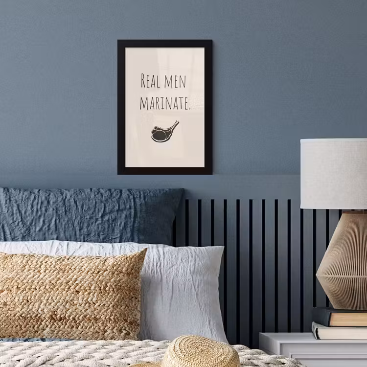 Poster met lijst - Vlees - Minimalistisch - Beige - Quote — 4
