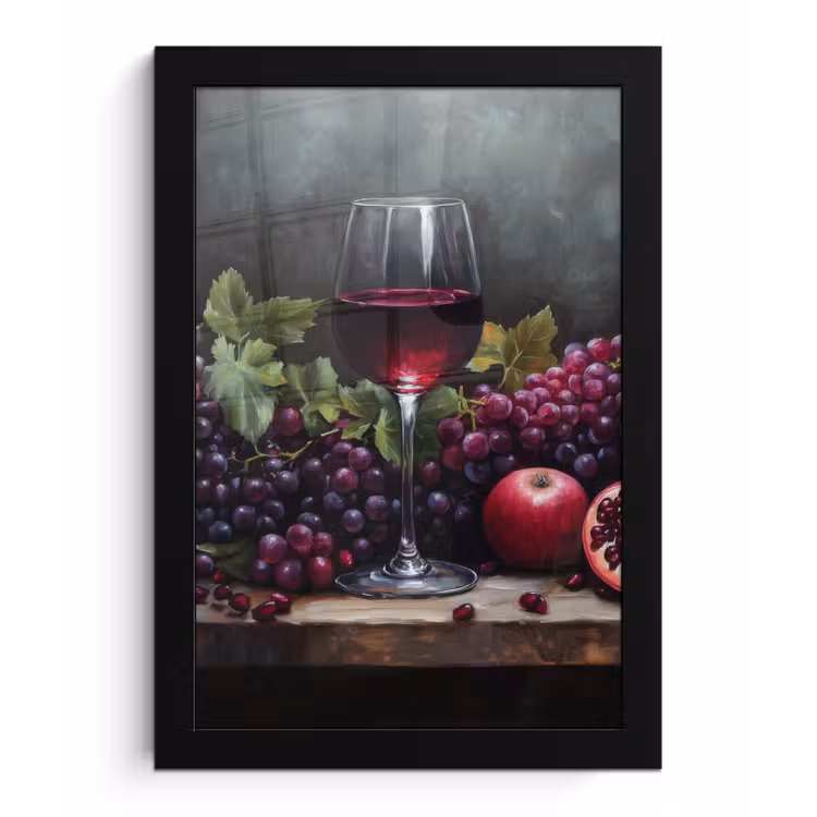 Poster met lijst - Wijn - Fruit - Stilleven — 1