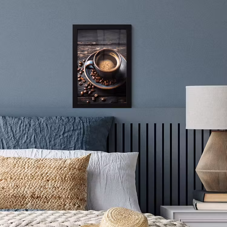 Poster met lijst - Kop - Koffie - Hout - Bonen — 4