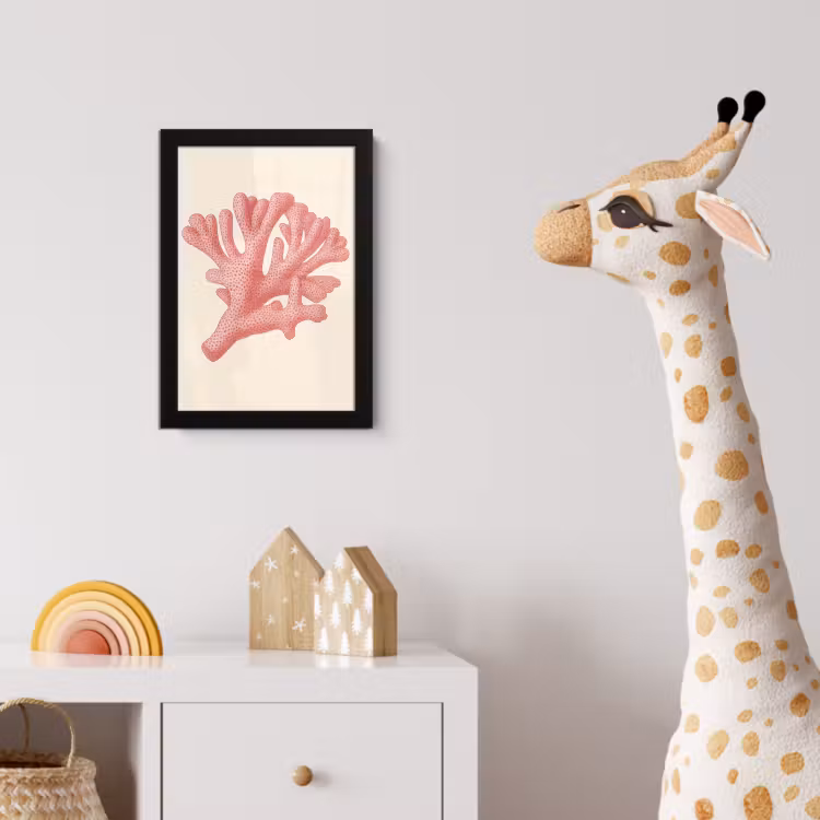 Poster met lijst - Koraal - Stipjes - Roze — 5