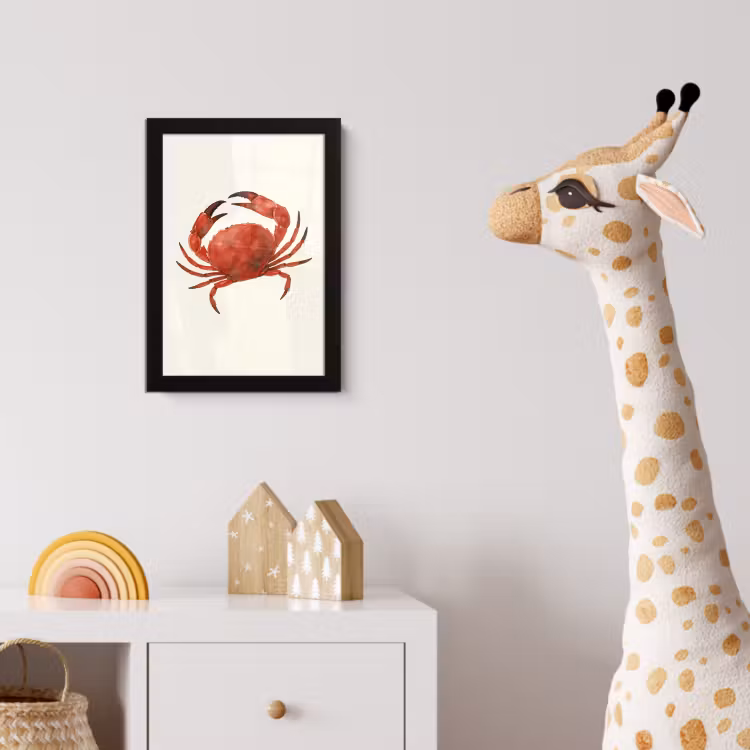 Poster met lijst - Krab - Felrood - Poten — 5