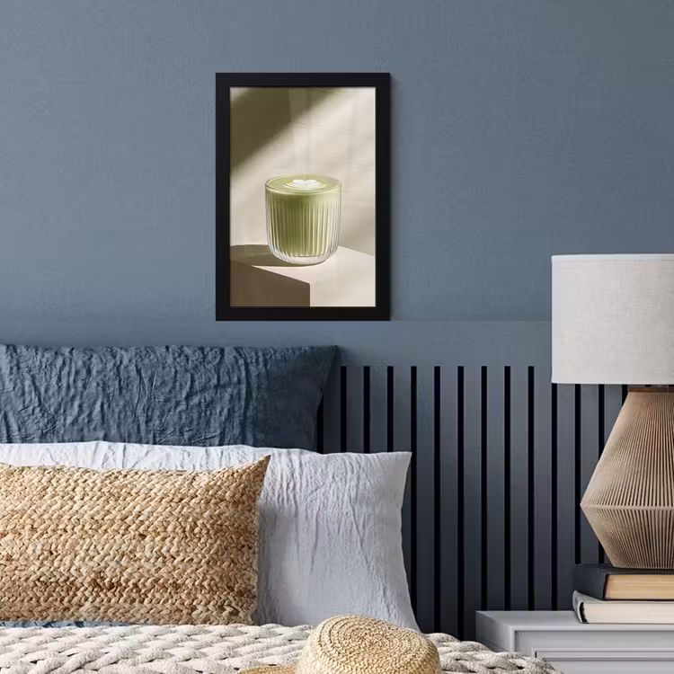 Poster met lijst - Matcha - Glas - Groen - Minimalistisch — 4