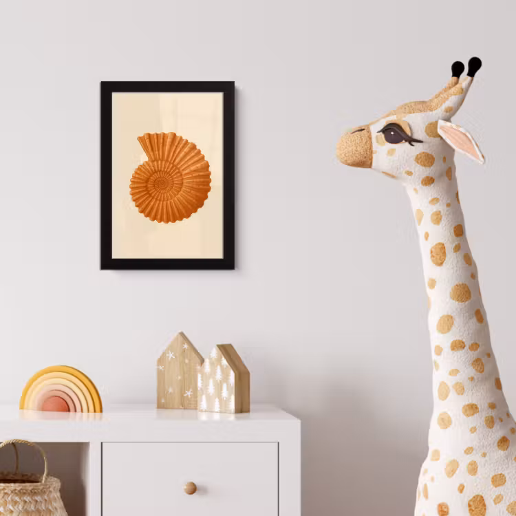 Poster met lijst - Schelp - Oranje - Ribbels — 5