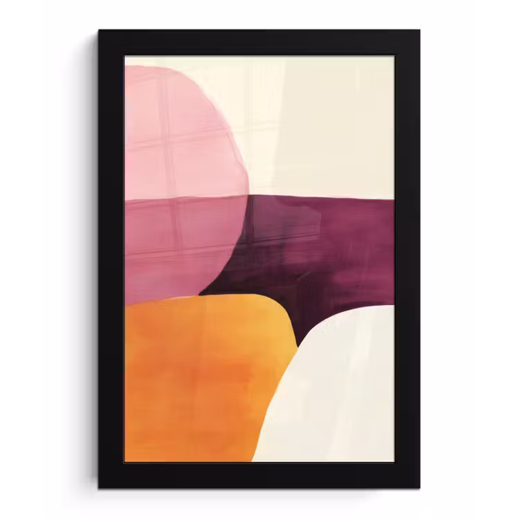 Poster met lijst - Vormen - Abstract - Kleurrijk — 1