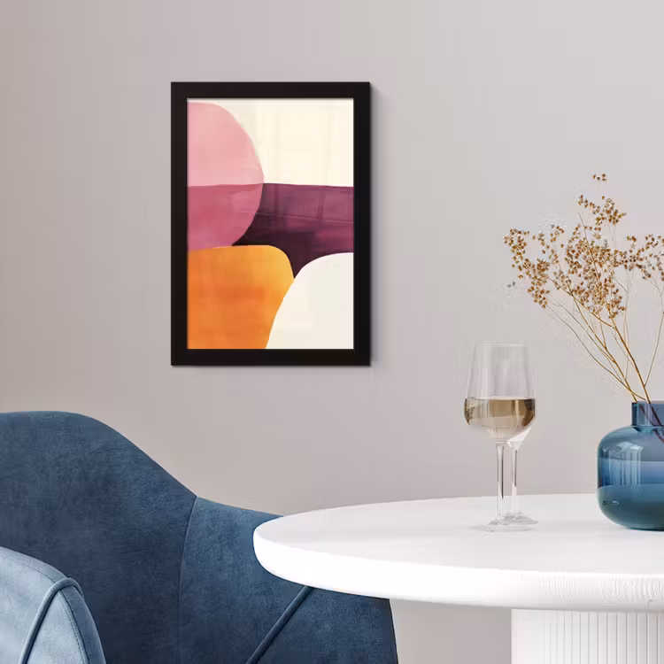 Poster met lijst - Vormen - Abstract - Kleurrijk — 2