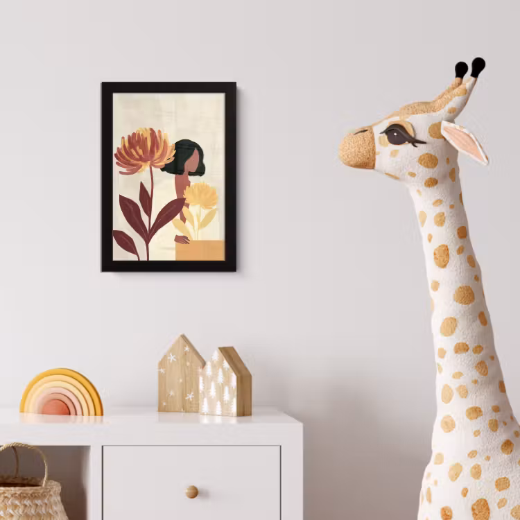 Poster met lijst - Vrouw - Minimalistisch - Bloem — 5