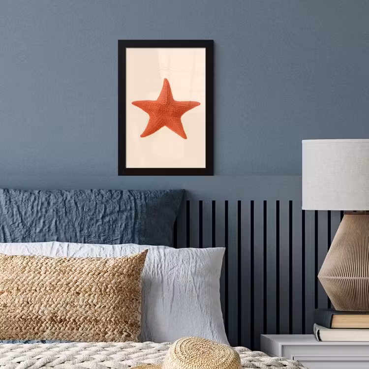 Poster met lijst - Zeester - Bobbels - Rood — 4