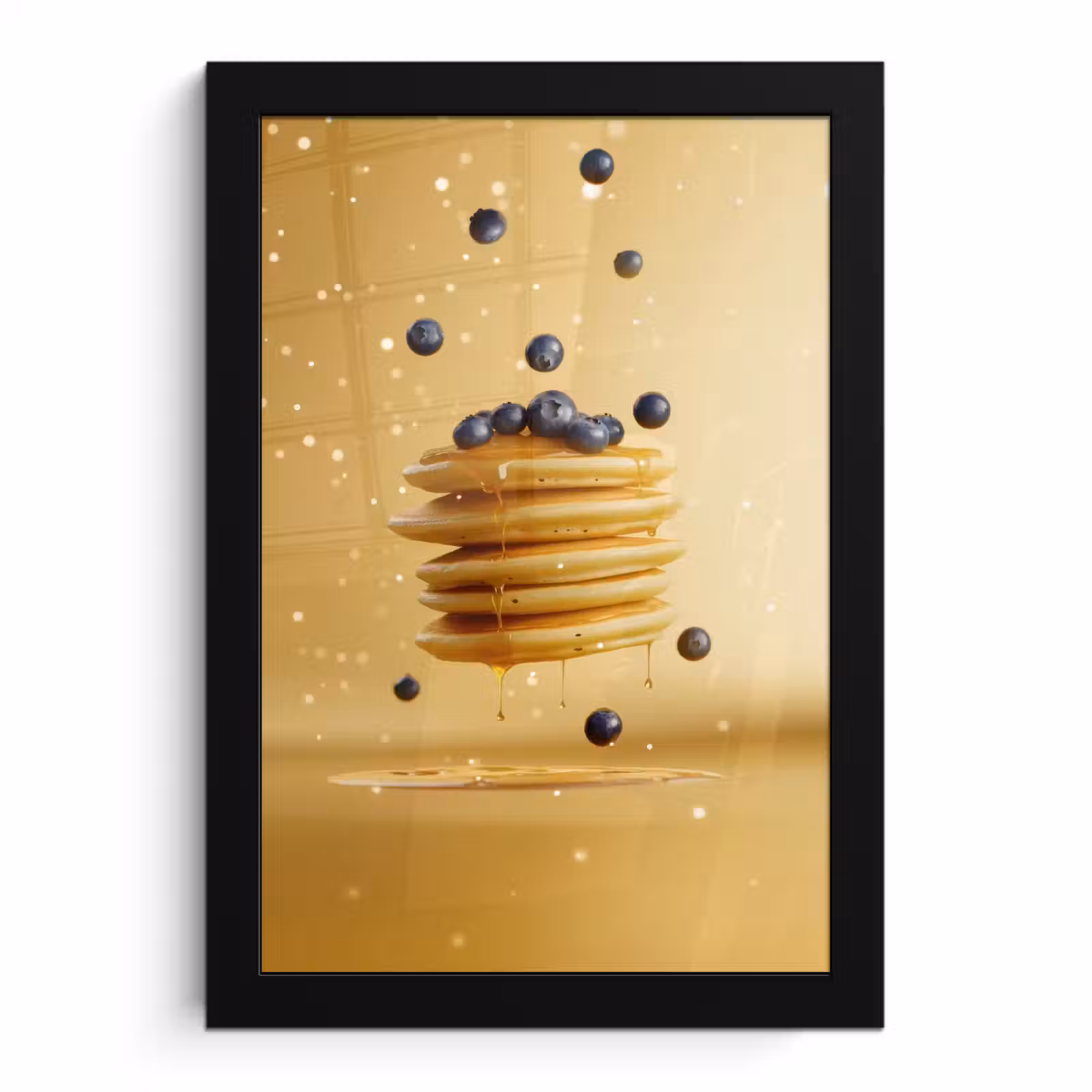 Poster met lijst - Pannenkoeken - Eten - Honing - Geel — 1