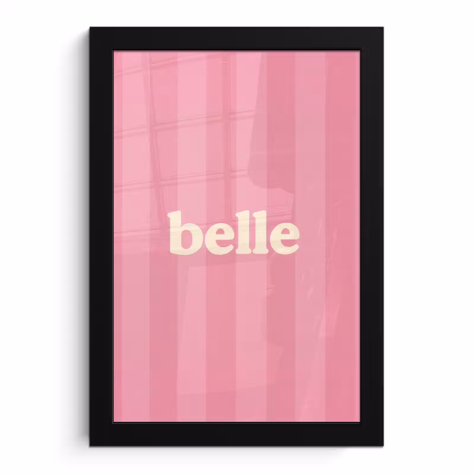 Poster met lijst - Roze - Gestreept - Belle — 1