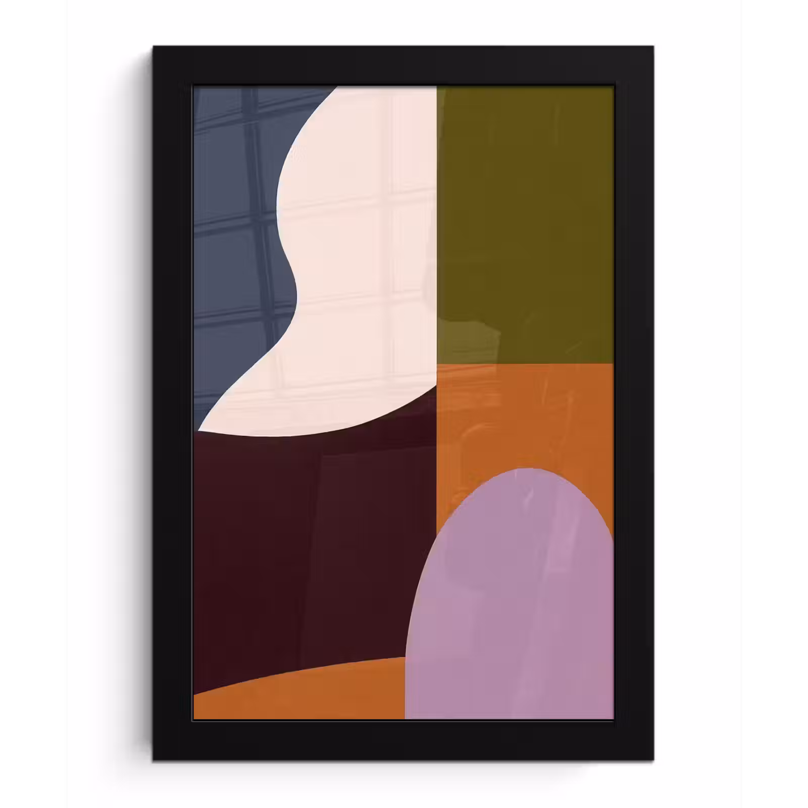 Poster met lijst - Vormen - Abstract - Kleuren - Vierkant — 1