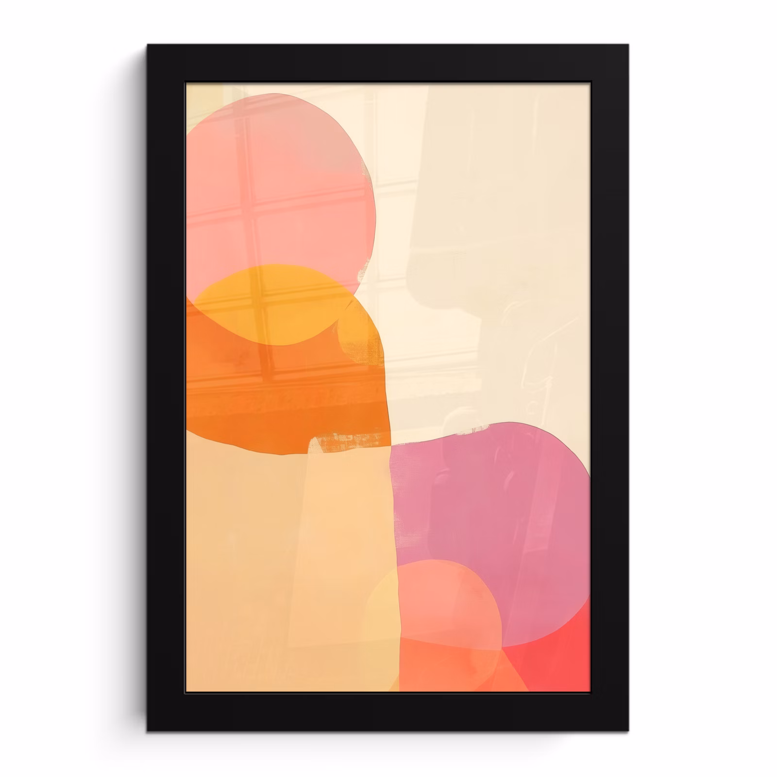 Poster met lijst - Vormen - Abstract - Kleurrijk — 1