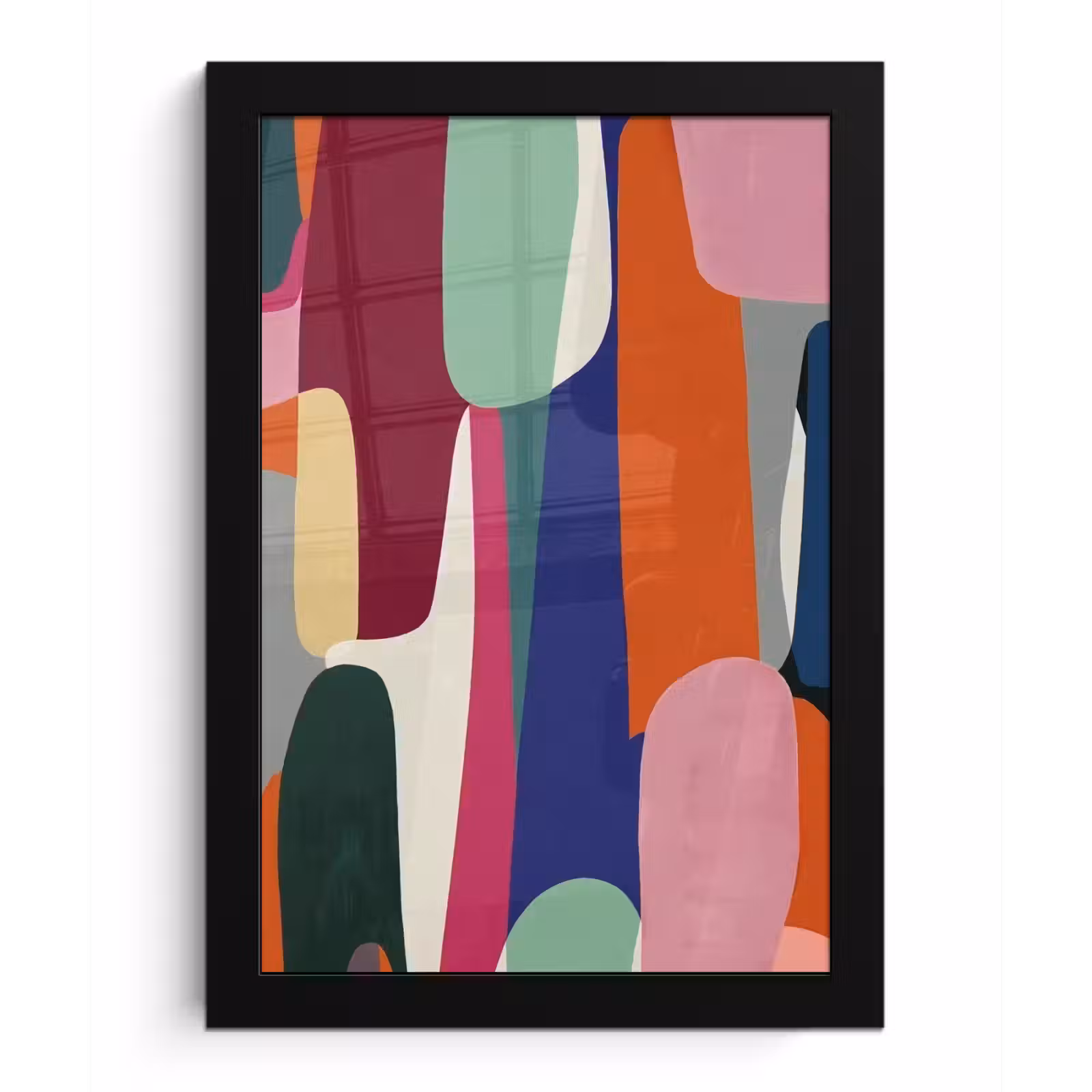 Poster met lijst - Vormen - Ritmisch - Kleuren - Abstract — 1
