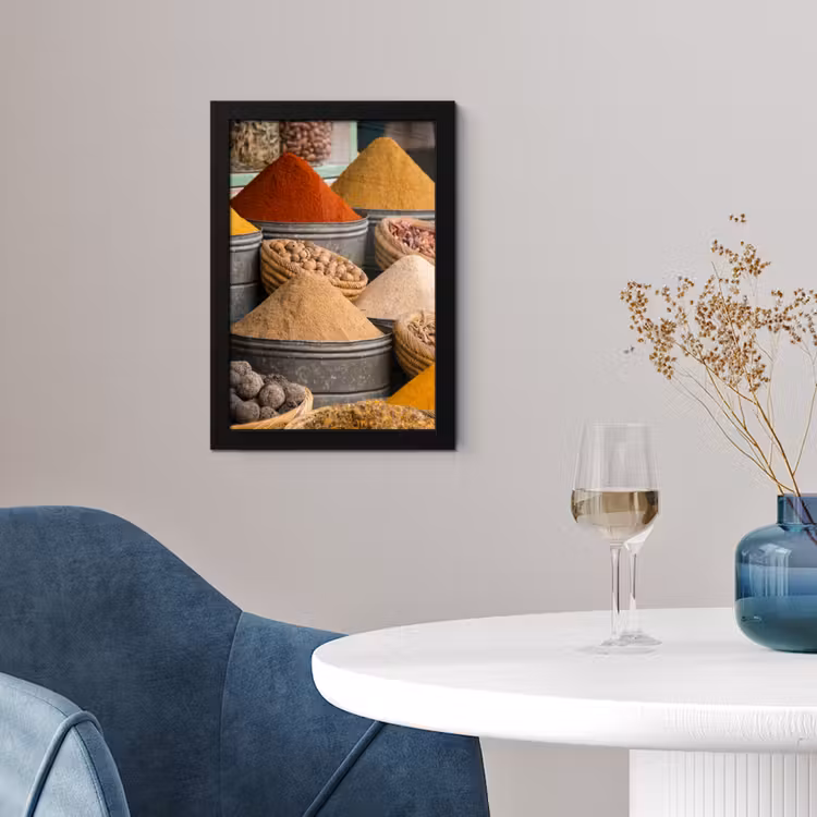 Poster met lijst - Kruiden - Ton - Specerijen - Geel - Bruin — 2