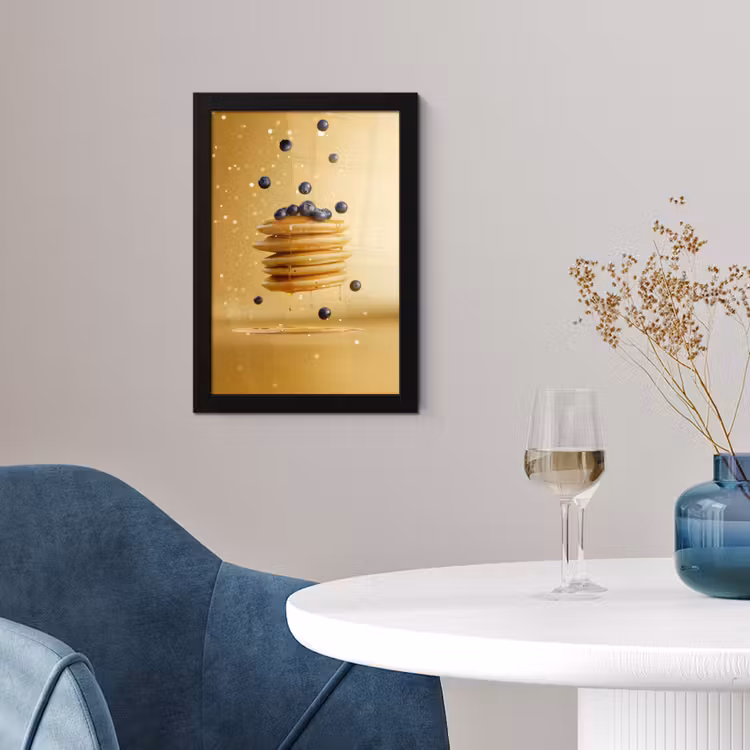Poster met lijst - Pannenkoeken - Eten - Honing - Geel — 2