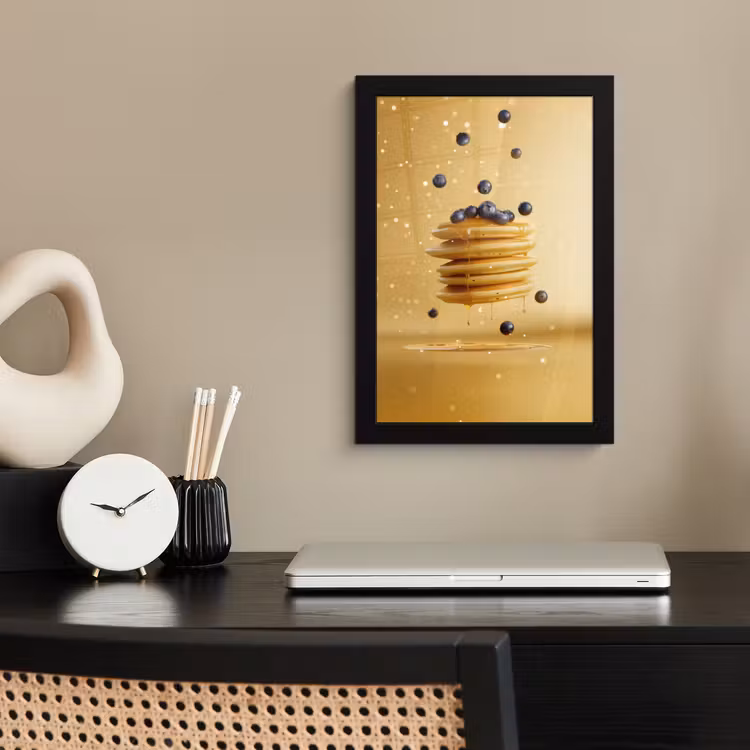 Poster met lijst - Pannenkoeken - Eten - Honing - Geel — 3