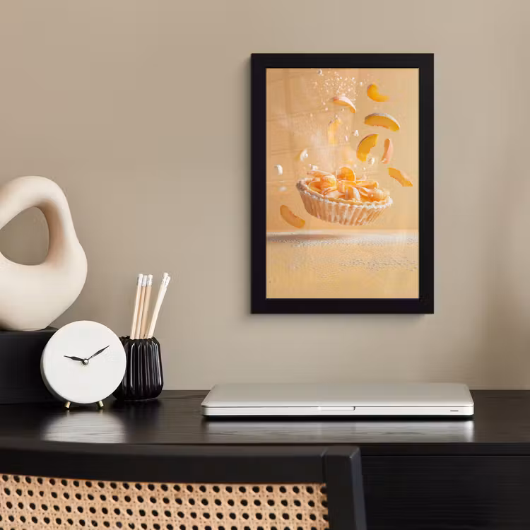 Poster met lijst - Peach - Eten - Taart - Oranje — 3
