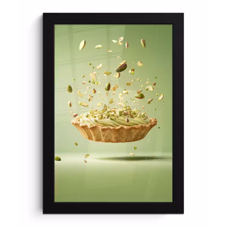Poster met lijst - Pistache - Taart - Noten - Eten — 1