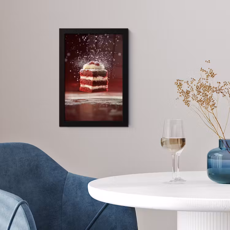 Poster met lijst - Rode - Velvet - Taart - Eten — 2