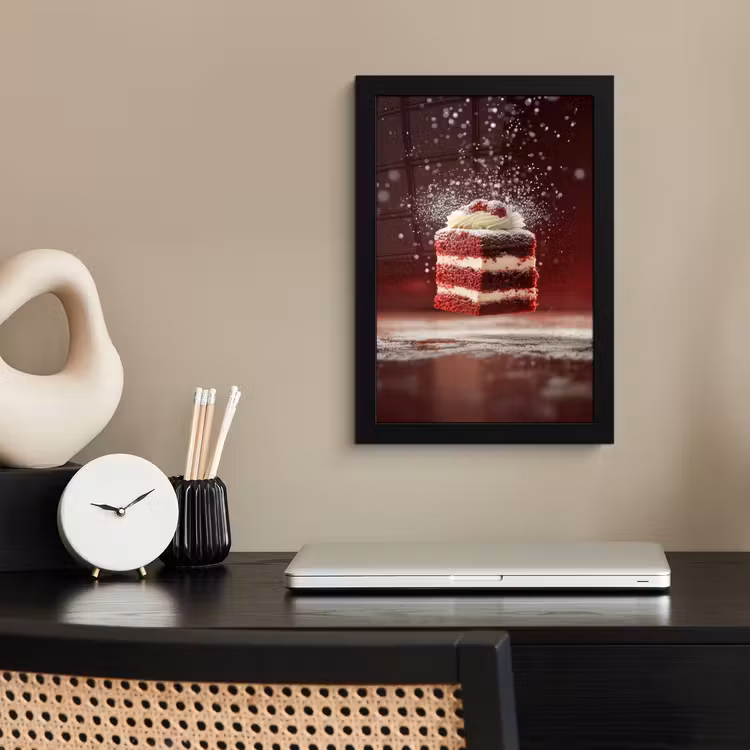 Poster met lijst - Rode - Velvet - Taart - Eten — 3