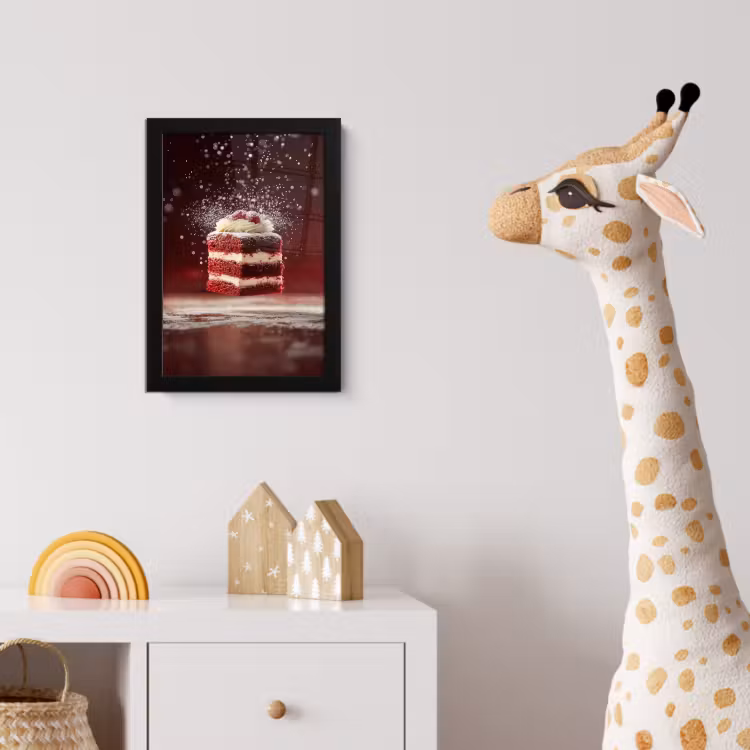 Poster met lijst - Rode - Velvet - Taart - Eten — 5