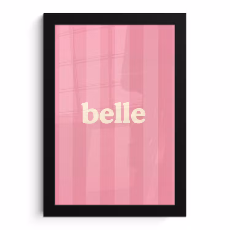 Poster met lijst - Roze - Gestreept - Belle — 1