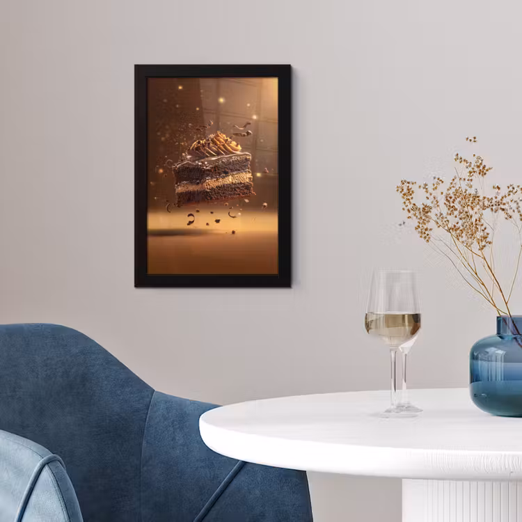 Poster met lijst - Taart - Chocolade - Eten - Brownie — 2