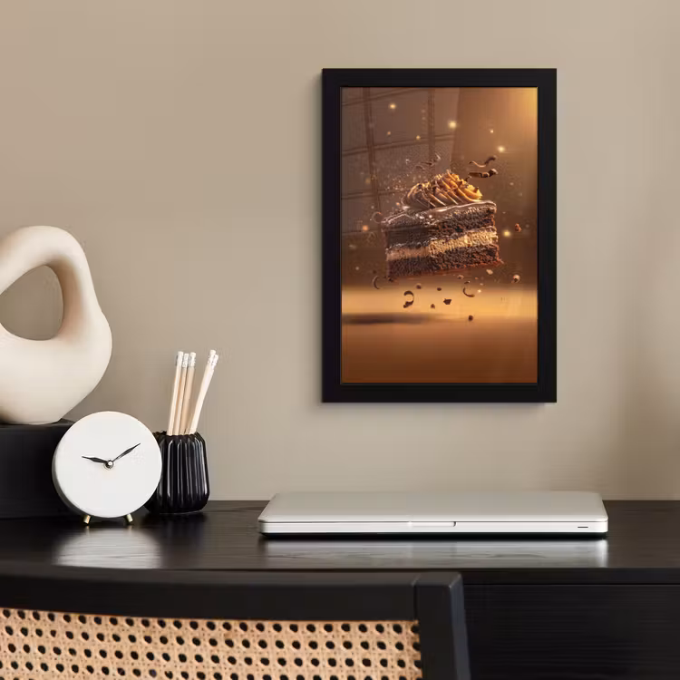 Poster met lijst - Taart - Chocolade - Eten - Brownie — 3