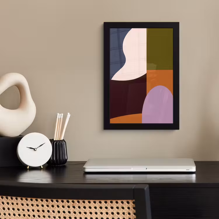 Poster met lijst - Vormen - Abstract - Kleuren - Vierkant — 3