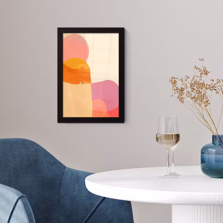 Poster met lijst - Vormen - Abstract - Kleurrijk — 2