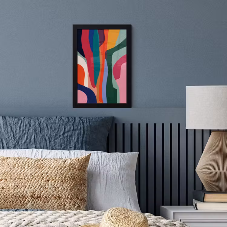 Poster met lijst - Vormen - Bochten - Kleurrijk - Abstract — 4