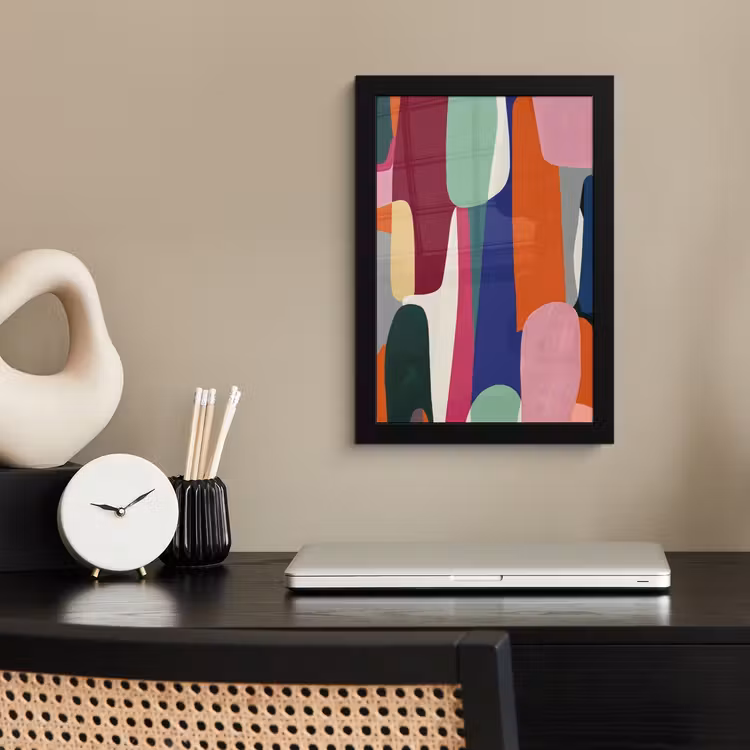 Poster met lijst - Vormen - Ritmisch - Kleuren - Abstract — 3