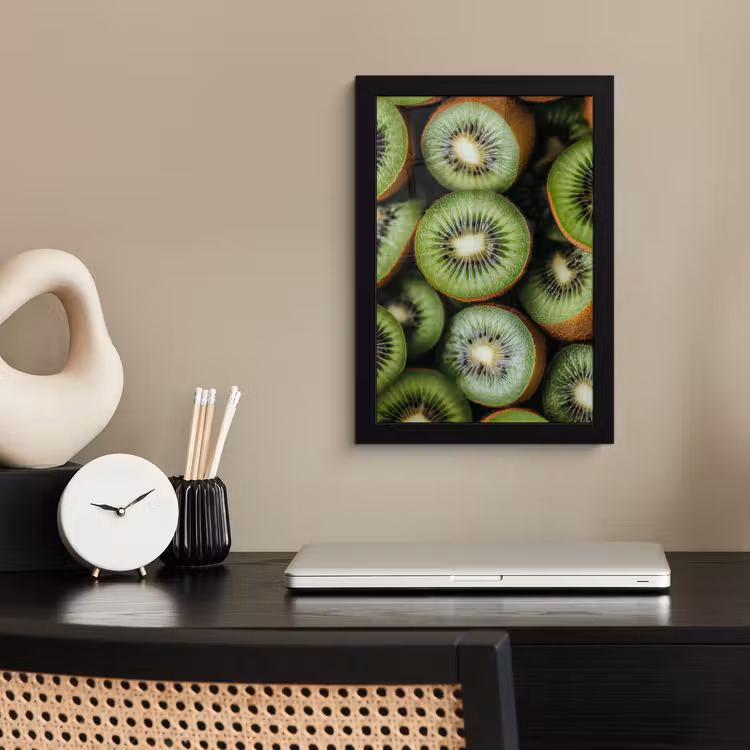 Poster met lijst - Kiwi - Fruit - Groen — 3